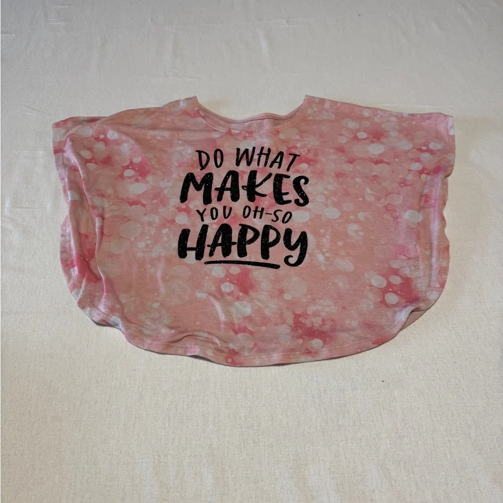 Justice Girls Size 8 Pink Graphic Tee‎ with Inspirational Quote